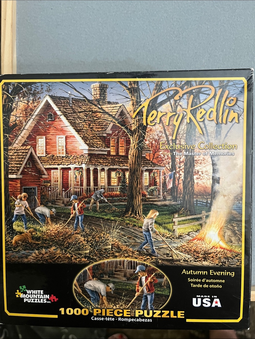 White Mountain Puzzle — Autumn Evening by Terry Redlin in Red, Brown, Green